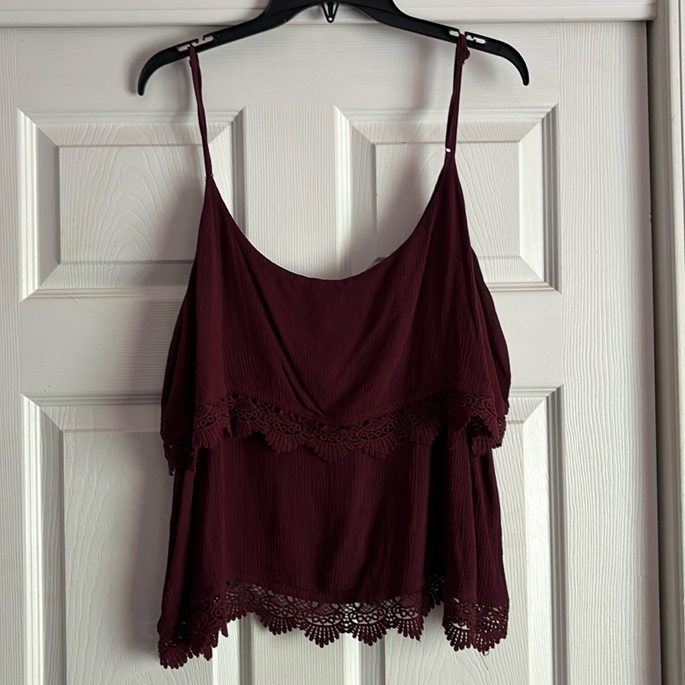 Dark Purple Spaghetti Strap Camisole Size L